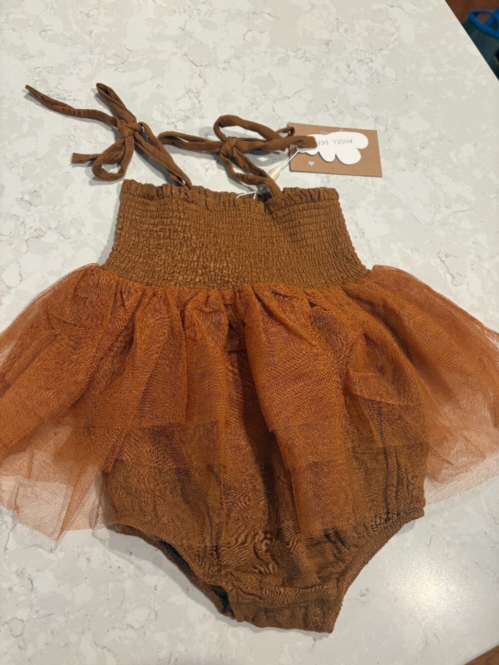 NWT Angel Dear Bubble with Tutu Caramel 18-24 mos